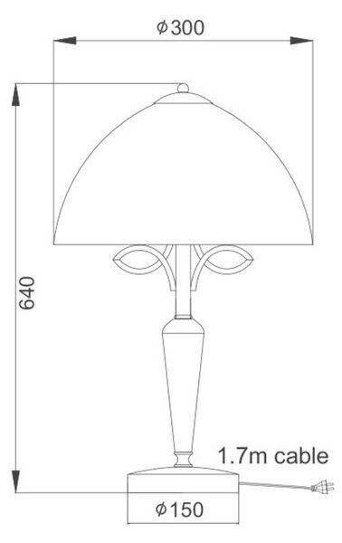 ACA Lighting Elegant stolní svítidlo AD89061T