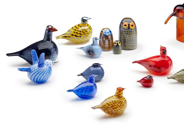Iittala Ptáček Toikka Kuulas, modrý rain