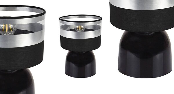 Stolní lampa Intense Chrome, 1x textilní stínítko (výběr ze 6 barev), (výběr ze 3 barev konstrukce)