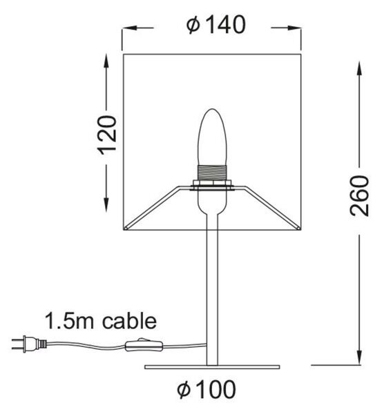 ACA Lighting Floor&Table stolní svítidlo MT3000GN