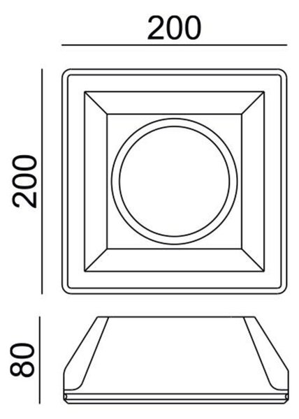 ACA Lighting Gypsum zapuštěné bodové sádrové svítidlo G90161C