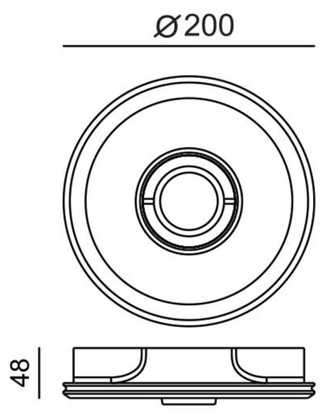 ACA Lighting Gypsum zapuštěné bodové sádrové svítidlo G90401C