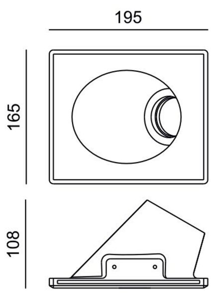 ACA Lighting Gypsum zapuštěné bodové sádrové svítidlo G90351C