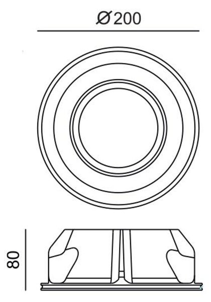 ACA Lighting Gypsum zapuštěné bodové sádrové svítidlo G90151C