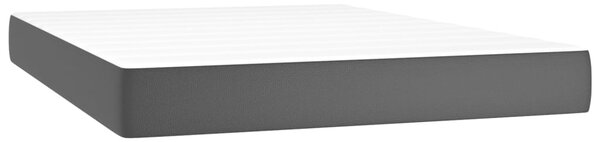 Box spring postel s matrací a LED černá 140 x 190 cm umělá kůže 3135879