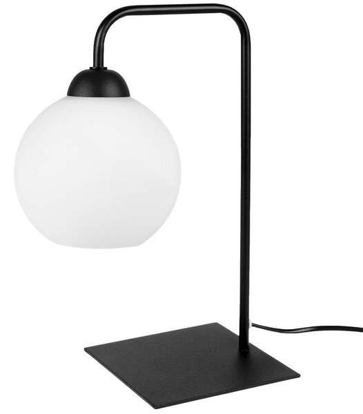 Stolní lampa Eliza, 1x bílé skleněné stínítko