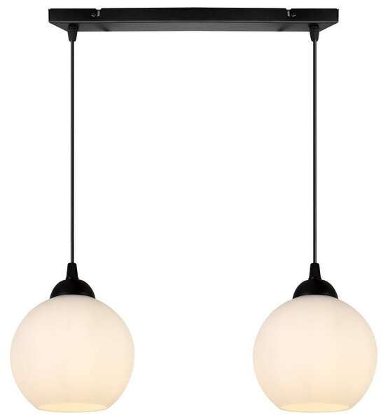Závěsné svítidlo Eliza, 2x bílé skleněné stínítko (výběr ze 2 barev konstrukce)
