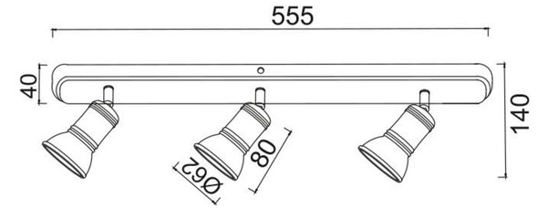 ACA Lighting Spot nástěnné a stropní svítidlo SU283EPAW