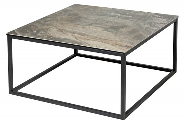 Taupe keramický konferenční stolek Symbiose 75 cm
