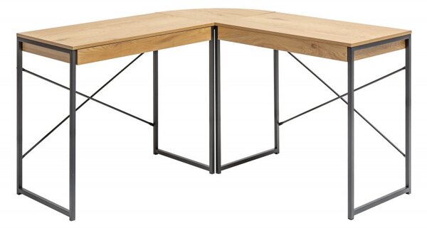 Rohový psací stůl STUDIO dubový vzhled Nábytek | Kancelářský nábytek | Stoly