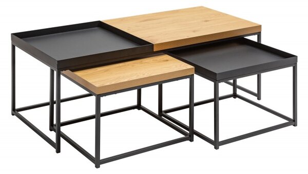 3SET konferenční stolek LOFT dubový vzhled Nábytek | Obývací pokoj | Konferenční stolky | Všechny konferenční stolky