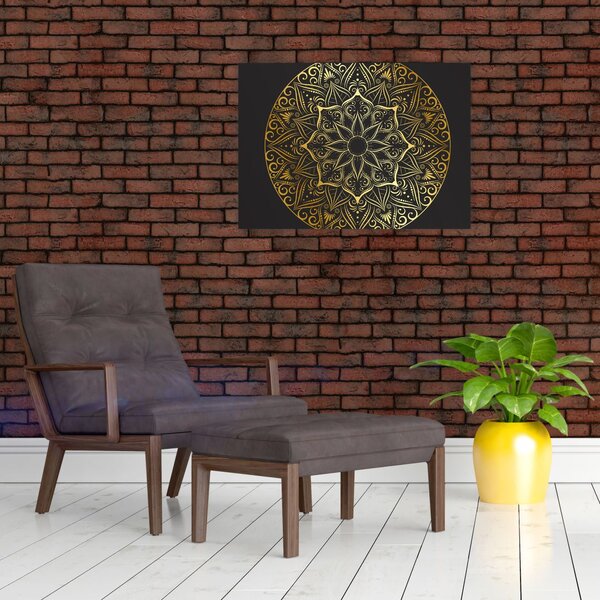 Obraz zlaté abstrakce (70x50 cm)