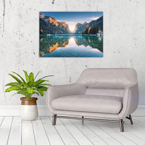 Obraz - Horské jezero (70x50 cm)