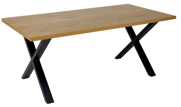 Jídelní stůl LOFT 160 CM dubový vzhled X rám Nábytek | Jídelní prostory | Jídelní stoly | Všechny jídelní stoly