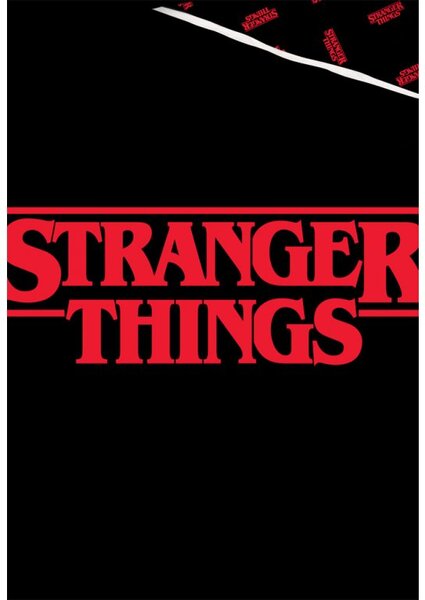 Carbotex Bavlněné povlečení 140x200 + 70x90 cm - Stranger Things Black