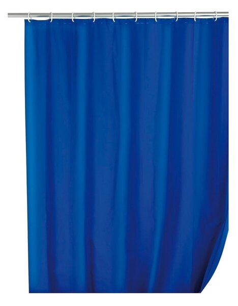 Modrý sprchový závěs Wenko Simplera, 180 x 200 cm