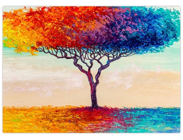 Obraz malovaného stromu (70x50 cm)
