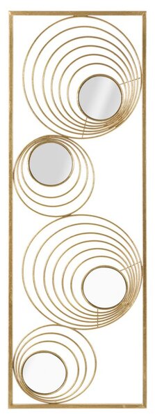 Zlaté nástěnné dekorativní zrcadlo Mauro Ferretti Biritu, 32x2x90 cm