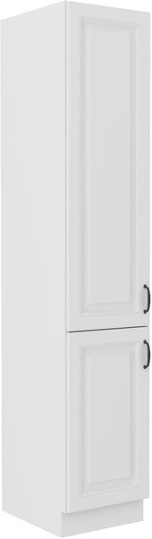 Vysoká potravinová skříňka Stilo 40 DK-210 2F Barva korpusu: Bílá, Barva dvířek: Bílá
