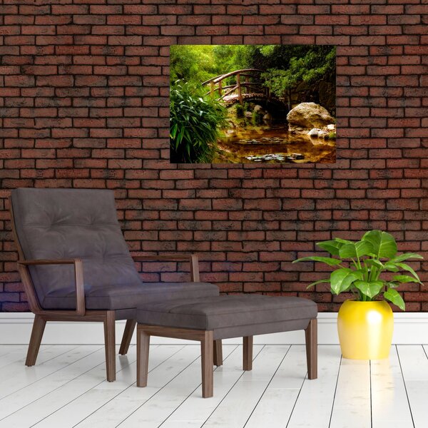 Obraz - Most přes říčku (70x50 cm)