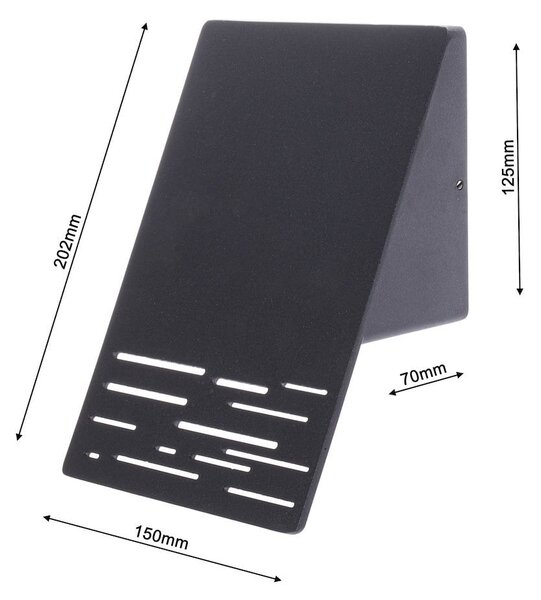 Exteriérové ​​nástěnné LED svítidlo Line, 1x LED 10w, tmavě šedá