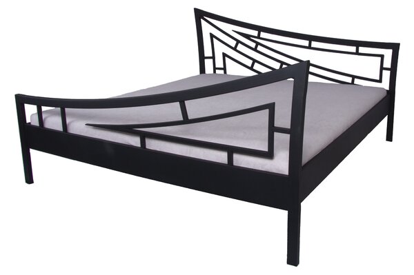 Česká Kovová postel SHAPE Barevne provedení: černá, Rozměr: 140 x 200 cm