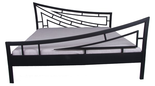 Česká Kovová postel SHAPE Barevne provedení: černá, Rozměr: 140 x 200 cm