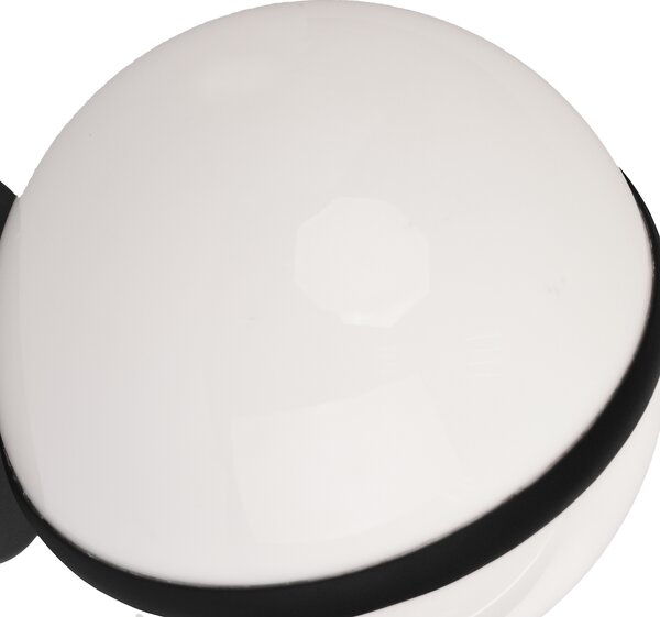 Exteriérové ​​nástěnné svítidlo Circulo, 1x bílé plastové stínítko, b