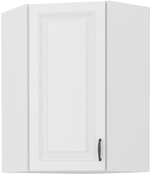 STL Rohová skříňka horní STILO II (výška 90 cm) Barevné provedení STILO: Bílá / Bílá