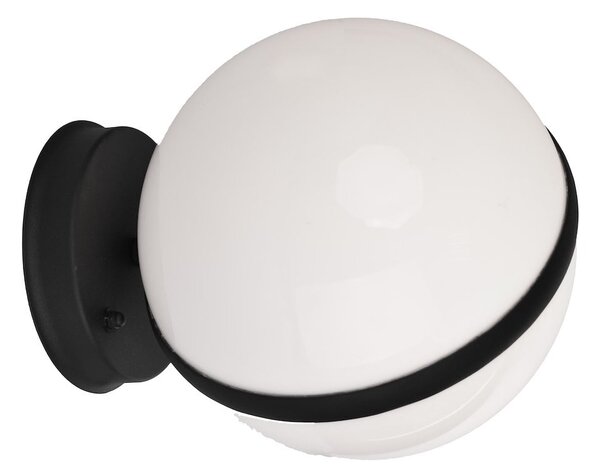 Exteriérové ​​nástěnné svítidlo Circulo, 1x bílé plastové stínítko, b