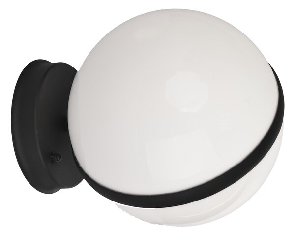 Exteriérové ​​nástěnné svítidlo Circulo, 1x bílé plastové stínítko, b