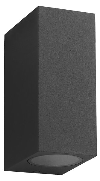 Exteriérové ​​nástěnné svítidlo Boka, 1x černé hliníkové stínítko, (15 cm)