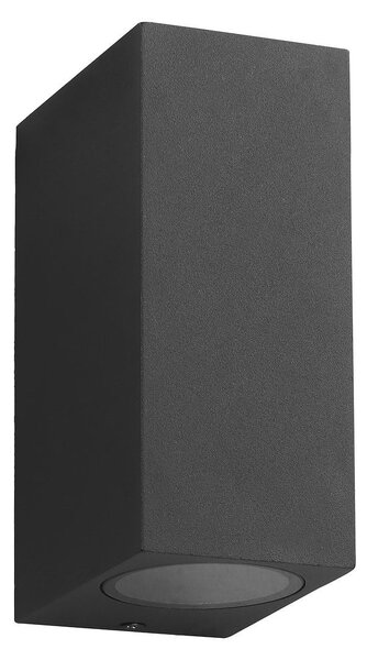 Exteriérové ​​nástěnné svítidlo Boka, 1x černé hliníkové stínítko, (15 cm)