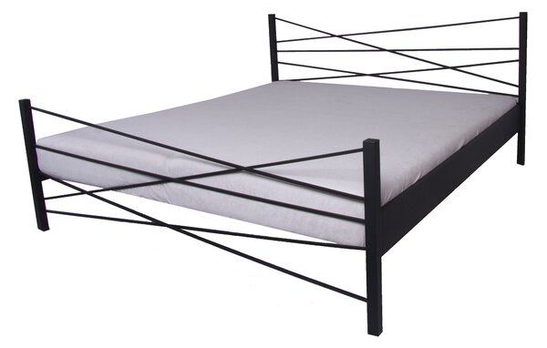 Česká Kovová postel LINE Barevne provedení: černá, Rozměr: 140 x 200 cm
