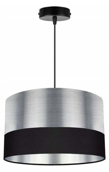 Závěsné svítidlo Chromic, 1x chromové textilní stínítko (výběr ze 2 barev), (výběr ze 2 barev konstrukce), (fi 35cm)