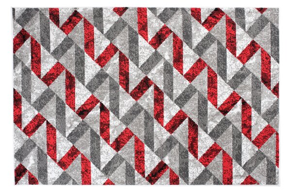 Makro Abra Kusový koberec moderní MAYA Q544A WHITE červený šedý bílý Rozměr: 180x250 cm