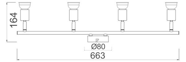 ACA Lighting Spot stropní svítidlo MC634WH4