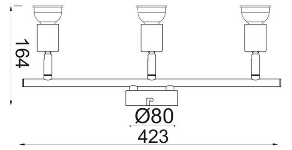 ACA Lighting Spot stropní svítidlo MC634WH3