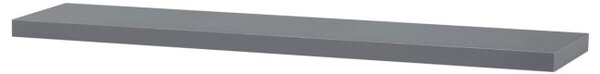 Nástěnná police šedá P-002 GREY lesk