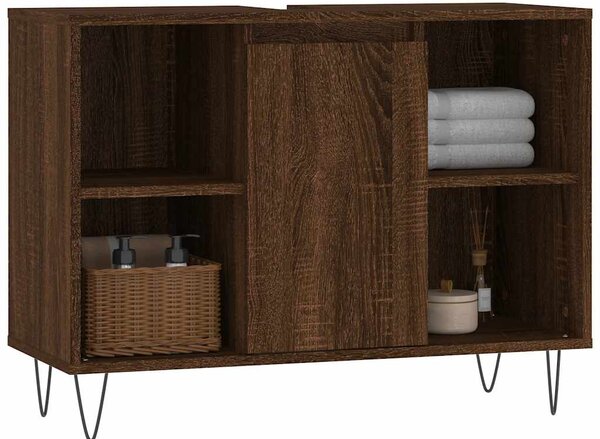 Koupelnová skříňka hnědý dub 80 x 33 x 60 cm kompozitní dřevo