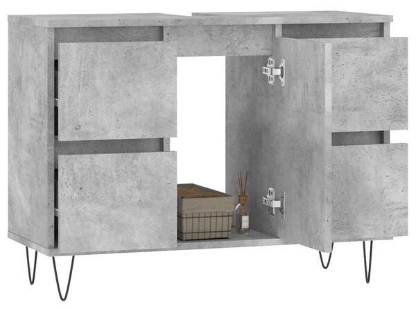 Koupelnová skříňka betonově šedá 80x33x60 cm kompozitní dřevo