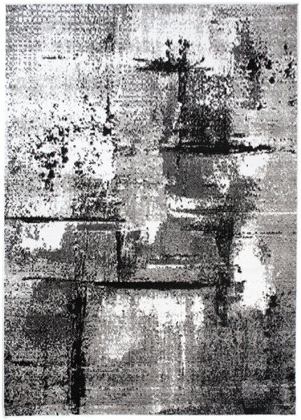 Kusový koberec Maya - abstrakt 1 - šedý/bílý Rozměr koberce: 80x150 cm