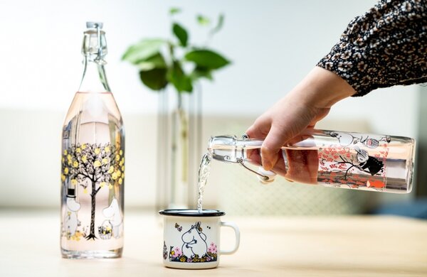 Muurla Skleněná lahev Moomin Berries 0,5l