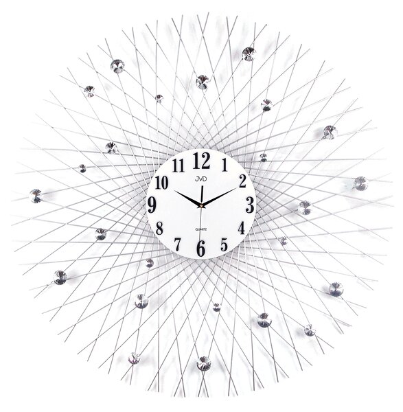 Luxusní obrovské paprskovité hodiny design JVD HJ66 s kamínky - průměr 80cm (POŠTOVNÉ ZDARMA!!)