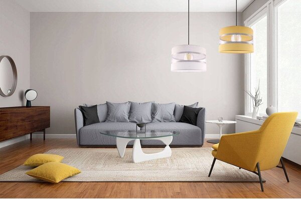 Závěsné svítidlo Elegance, 1x textilní stínítko (výběr ze 3 barev), (výběr z 5 barev konstrukce)