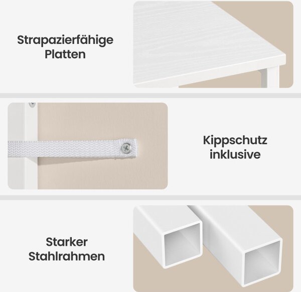 Sada 2 nočních stolků s LED osvětlením a nabíjecí stanicí LGSB35203W102