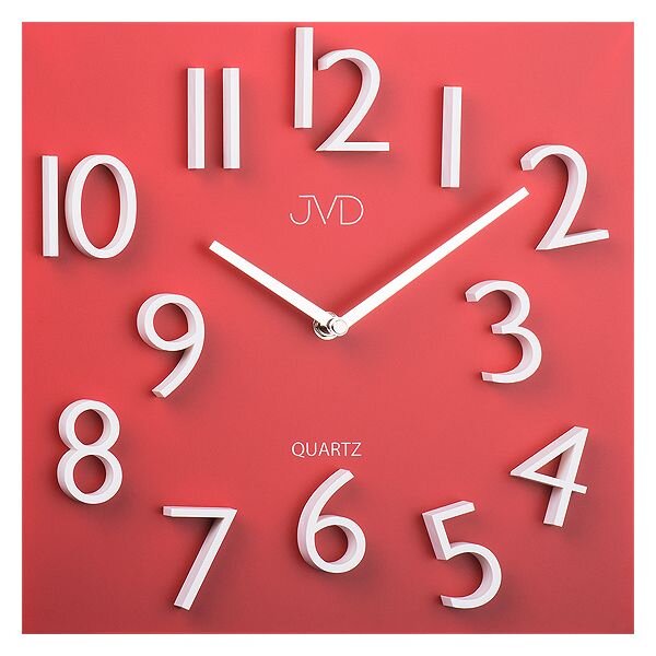 Kovové nástěnné hodiny JVD HB18 s magenickými čísly (libovolně lze rozmístit)