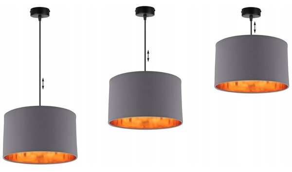 Závěsné svítidlo Shade, 1x textilní stínítko (výběr ze 6 barev), (výběr ze 3 barev konstrukce), (fi 35cm), g