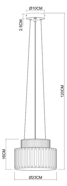 ZÁVĚSNÉ SVÍTIDLO, 23/120 cm Collett's Monde - Online Only svítidla, Online Only