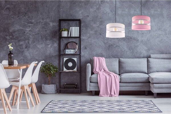 Závěsné svítidlo Elegance, 1x textilní stínítko (výběr ze 3 barev), (výběr z 5 barev konstrukce)